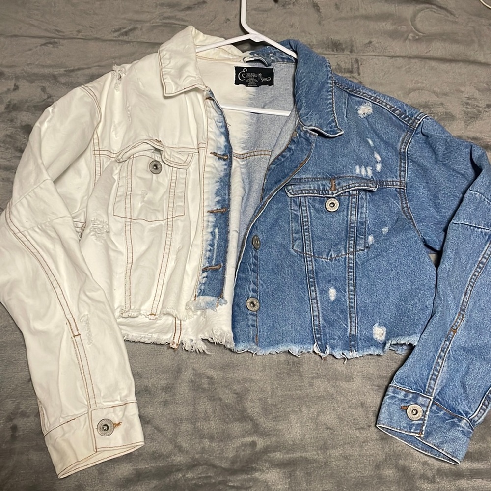 Cropped jean jacket